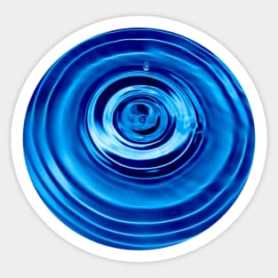 Blue water ripples Sticker